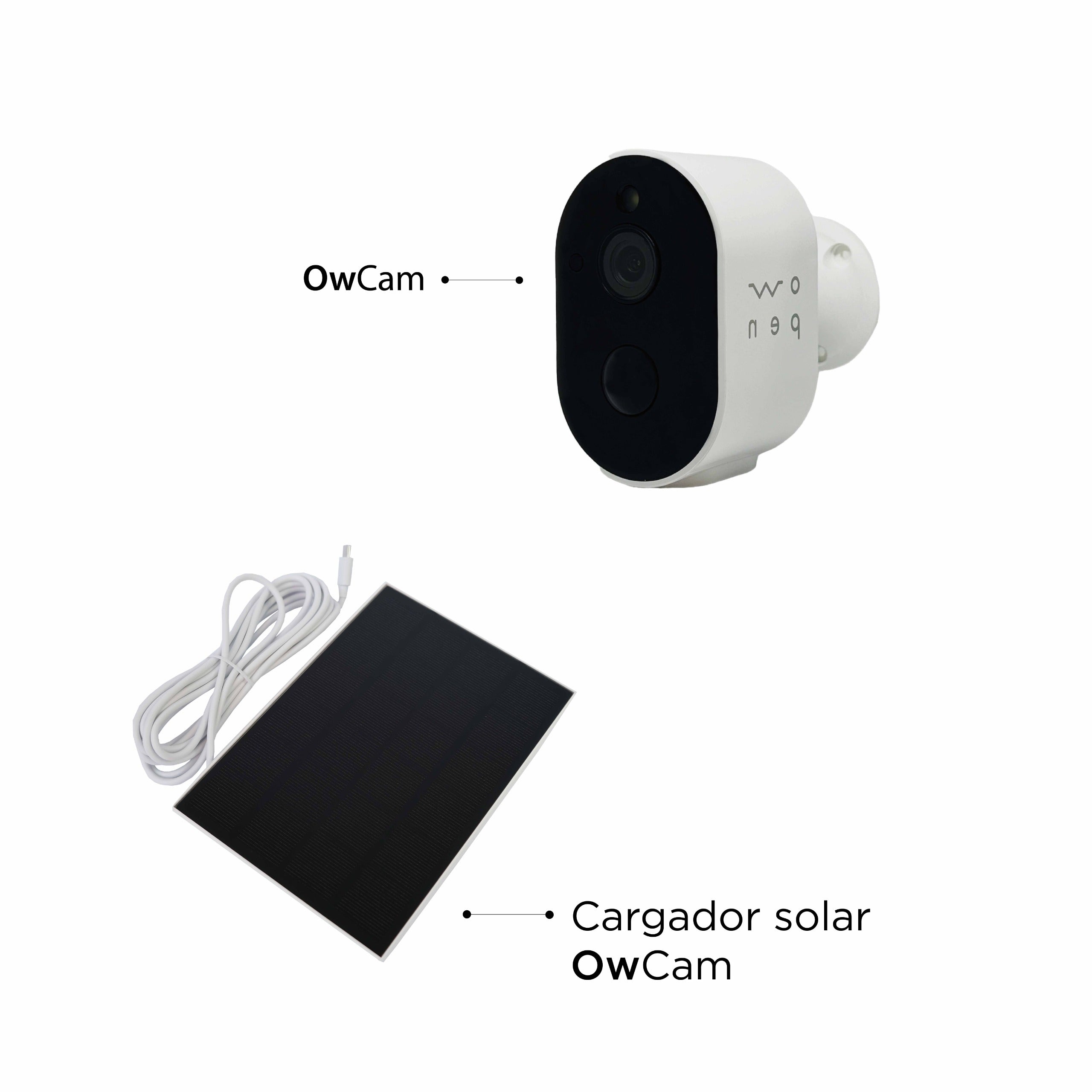 Cámara Inteligente Ow-Cam y Cargador Solar