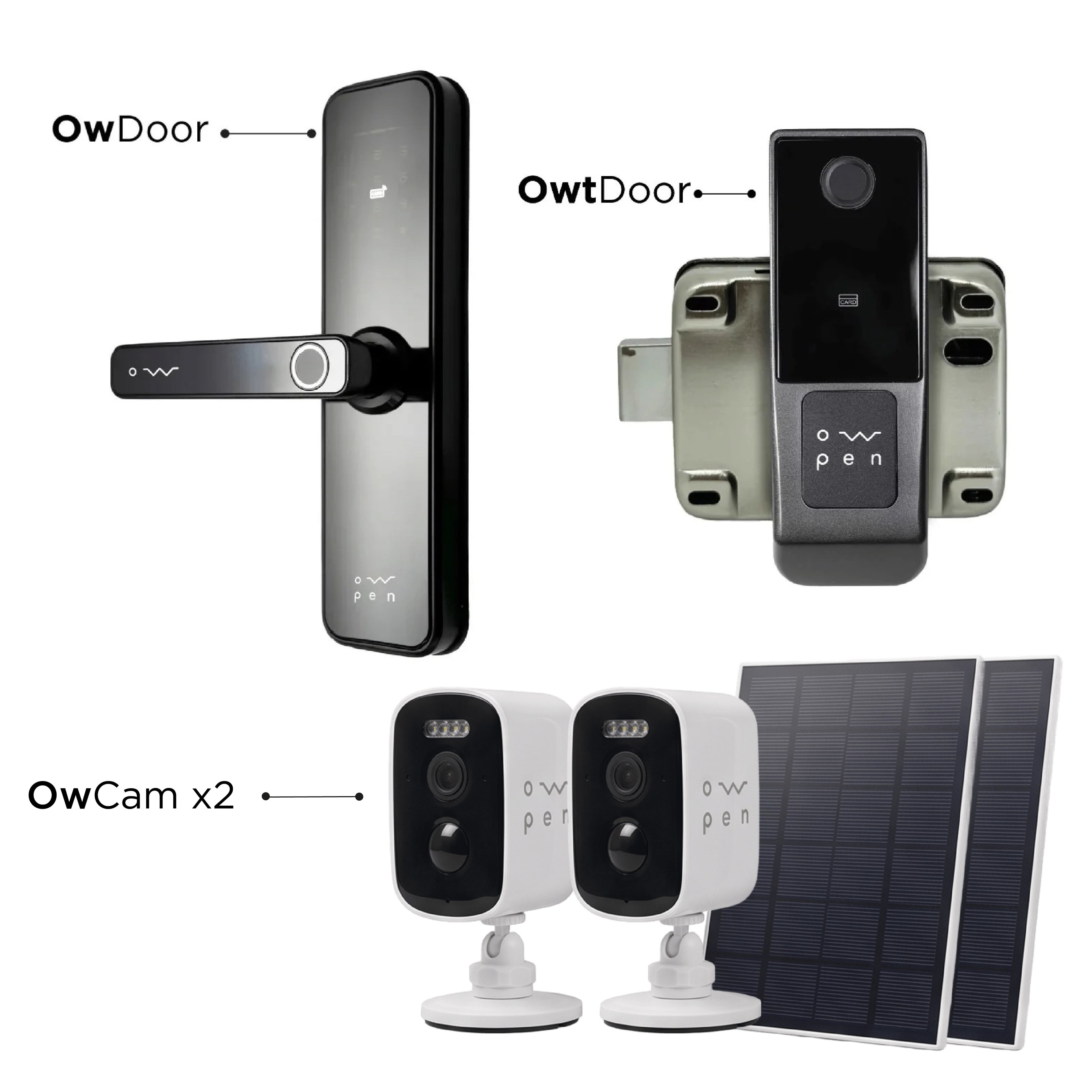 Full Smart Pack: Cerraduras Ow y Owt + 2 Cámaras Owpen®