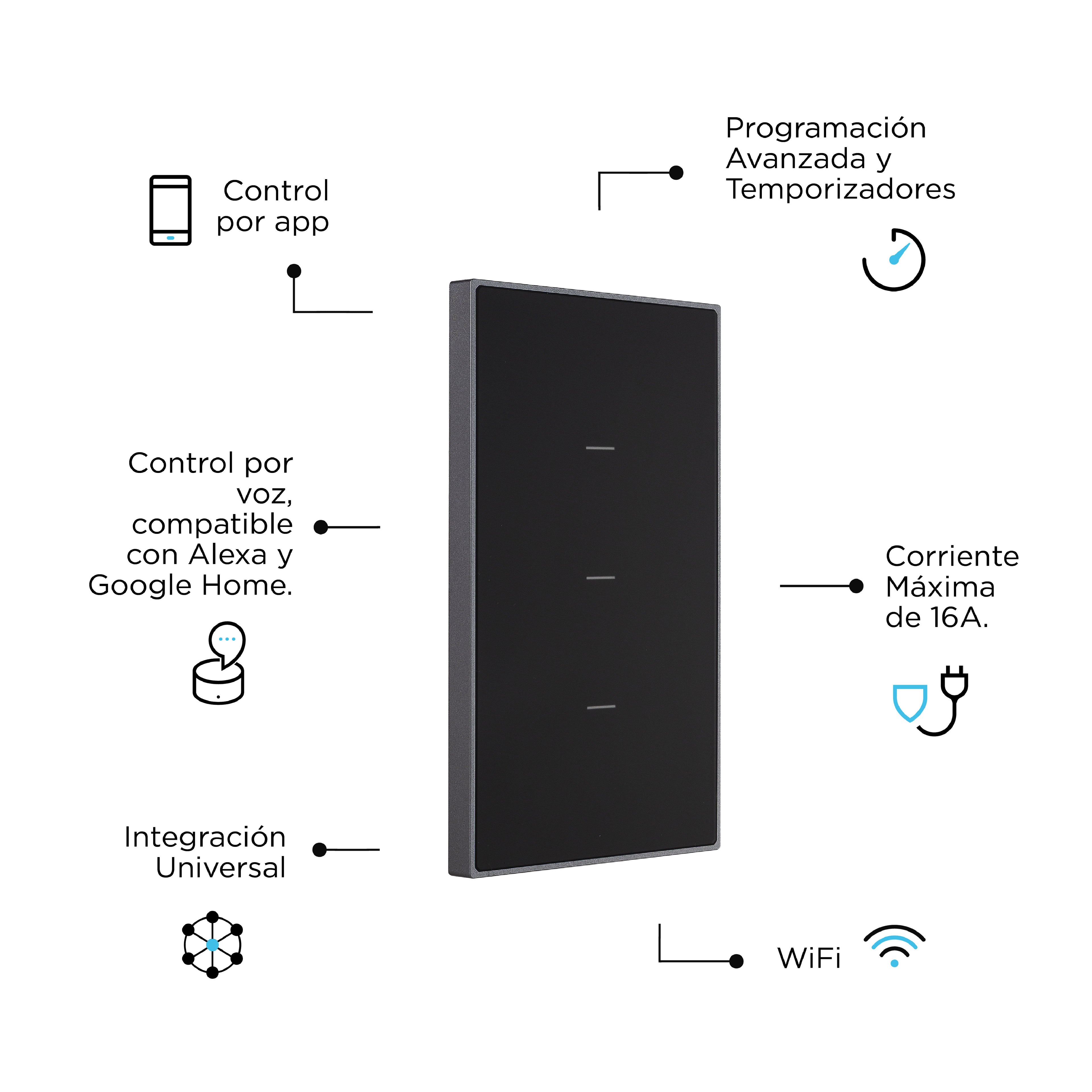 Ow-Switch Triple - Interruptor Inteligente Triple con Neutro