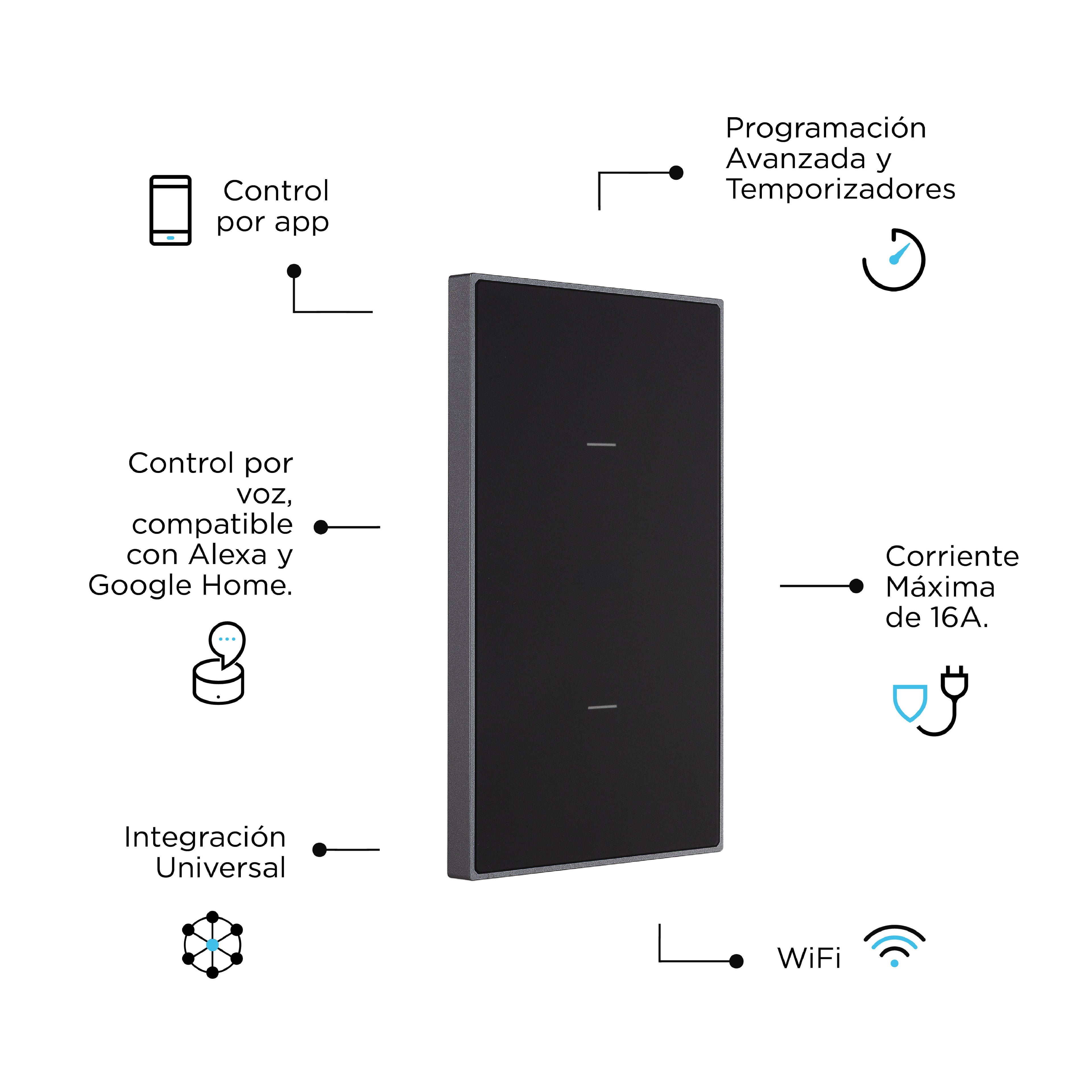 Ow-Switch Doble - Interruptor Inteligente Doble con Neutro